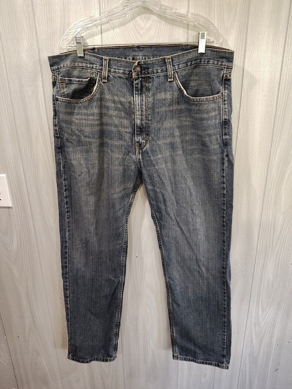 Levis 505 Men's 38x 30 Regular Fit Blue Jeans Denim